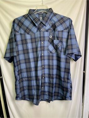 Club Ride Apparel MEN'S NEW WEST SHIRT- Indigo Plaid